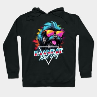 Retro Wave Havanese Hot Dog Shirt Hoodie